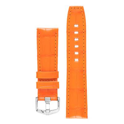 Bracelet de montre Tritone Selection Alligator Orange Mat 086 07 0 22 - Hirsch