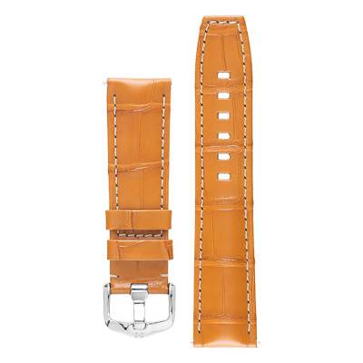 Bracelet de montre Tritone Alligator miel / blanc 086 07 0 74 - Hirsch