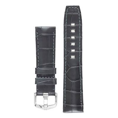 Bracelet de montre Tritone Selection Alligator Gris mat 086 07 0 39 - Hirsch
