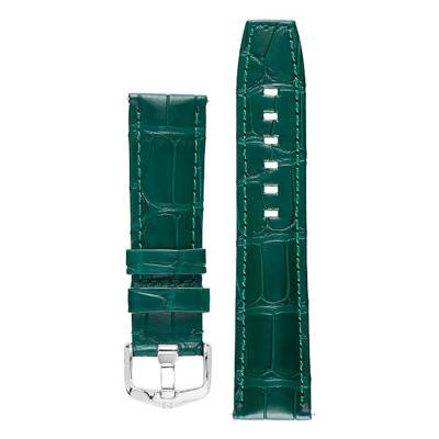 Bracelet de montre Tritone Selection Alligator Vert foncé mat 086 07 0 49 - Hirsch