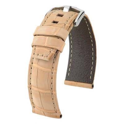 Bracelet de montre Tritone Selection Nubuck Beige mat 086 77 0 90 - Hirsch