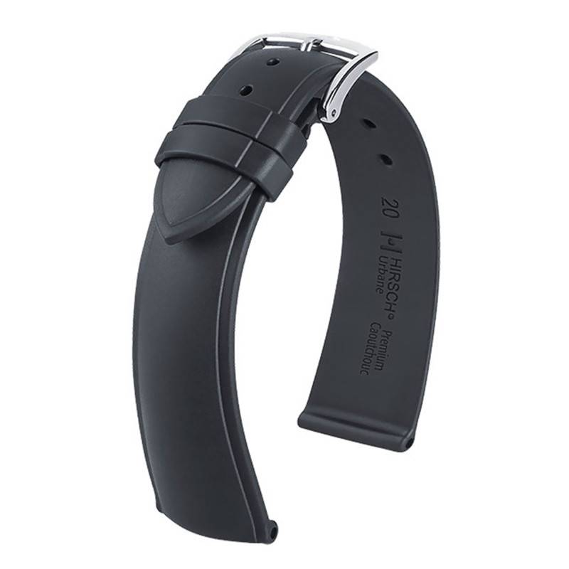 Urbane Black Watch Strap 4044 88 50 - Hirsch