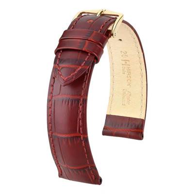 Bracelet Cuir Duke Bordeaux 010 28 60 14mm à 20mm - Hirsch
