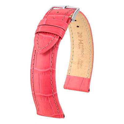 Bright Pink Calfskin Duke Leather Strap 010 28 1 25 14mm to 20mm - Hirsch