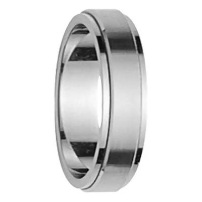 Alliance Ruban Confort Jucar Superposée en Platine 950 et Or Blanc 750, Largeur 5 mm - Gaïa