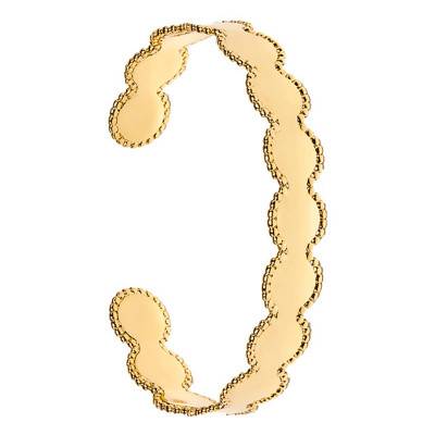 Jonc large médaille Cléo doré - Emma & Chloé
