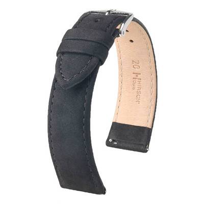 Black Nubuck Osiris Watch Strap 03433050 - Hirsch