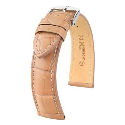 Bracelet Cuir Earl Alligator Beige 04707X99 - Hirsch