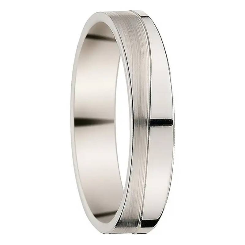 Alliance Sebou en Or Blanc 375, Largeur 3,50 mm - Fair'Belle