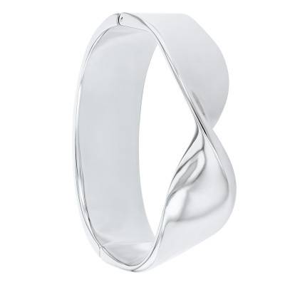 Steel Ethereal Metals Bangle Bracelet, Diameter 17.50 cm, Width 2 cm - 35000531 - Calvin Klein