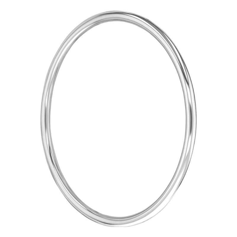 925 Silver Round Wire Bangle Bracelet, Diameter 60 mm to 70 mm - Artemis