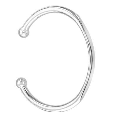 Bracelet Esclave Fil Rond TGM avec Boules en Argent 925,, Diamètre 6,50 cm, Largeur 4,00 mm - Artemis