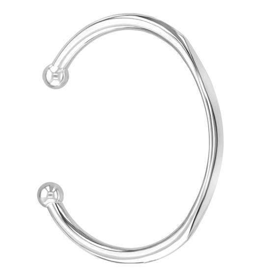 Bracelet Manchette Large Style Esclave En Métal Chromé - Bijou Vintage Pour Avant-bras - Neuf Avec Étiquettes