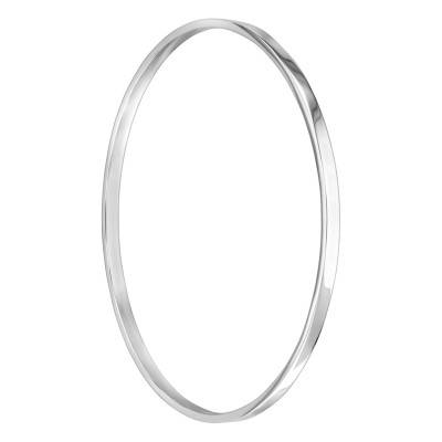 Bracelet Jonc Fil Rectangle en Argent 925, Diamètre 60 à 70 mm, Largeur 1,50 mm - Artemis
