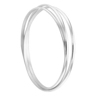 Trio of Half-Bangle Bracelets, 60 mm to 70 mm Diameter, 3 mm Width - Artemis