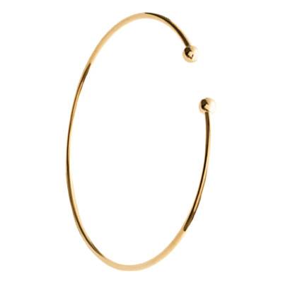 Bracelet Jonc Ouvert Boules, Plaqué Or 750, Diamètre 56 mm, Largeur 2 mm - Naïades