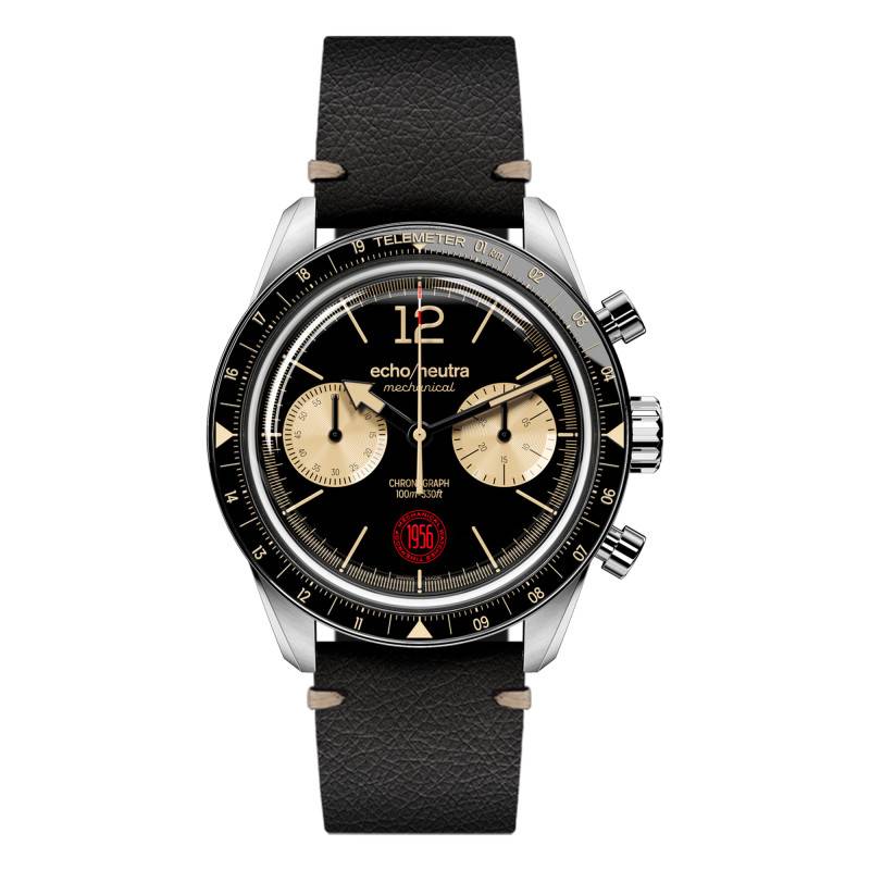 1956 Black Chronograph Watch - Echo/Neutra