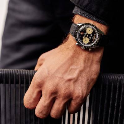 1956 Black Chronograph Watch - Echo/Neutra