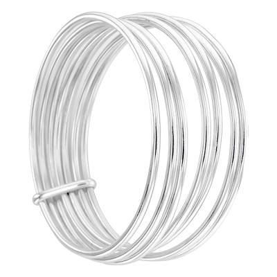 925 Silver 7-Bangle Bracelet Set, Width 2.50 mm, Diameter 64 mm - Artemis