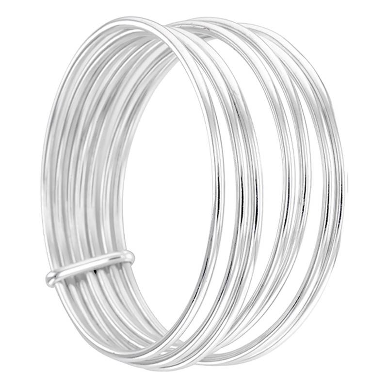 925 Silver 7-Bangle Bracelet Set, Width 2.50 mm, Diameter 64 mm - Artemis