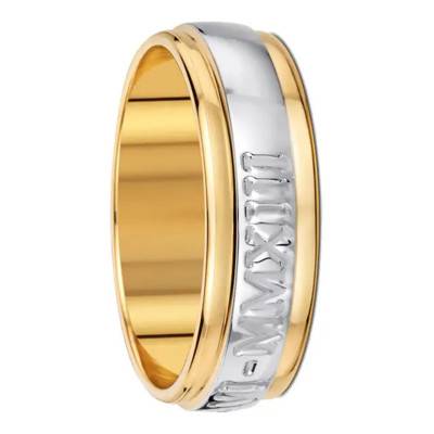 Alliance Romaine en 2 Ors 750, Largeur 7 mm - Gaïa