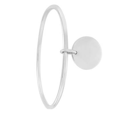 925 Silver Bangle Bracelet With Pendant, 20 mm Diameter, 2.50 mm Width - Artemis
