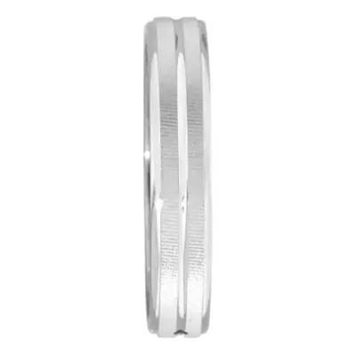 Tamise Standard Ribbon 750/1000 White Gold Wedding Ring, Width 3.50 mm - Fair'Belle