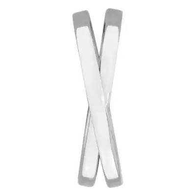 750 White Gold Standard Sefid Roud Wedding Ring, 2 mm Width - Fair'Belle