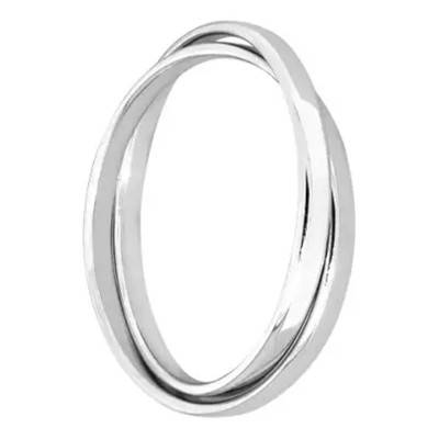 750 White Gold Standard Sefid Roud Wedding Ring, 2 mm Width - Fair'Belle
