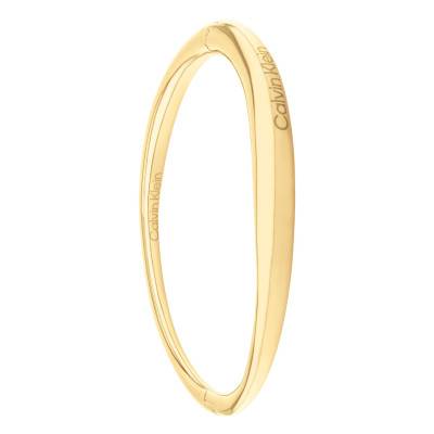 Gold-Tone Steel Elongated Drops Bangle Bracelet, Length 16 cm - 35000350 - Calvin Klein
