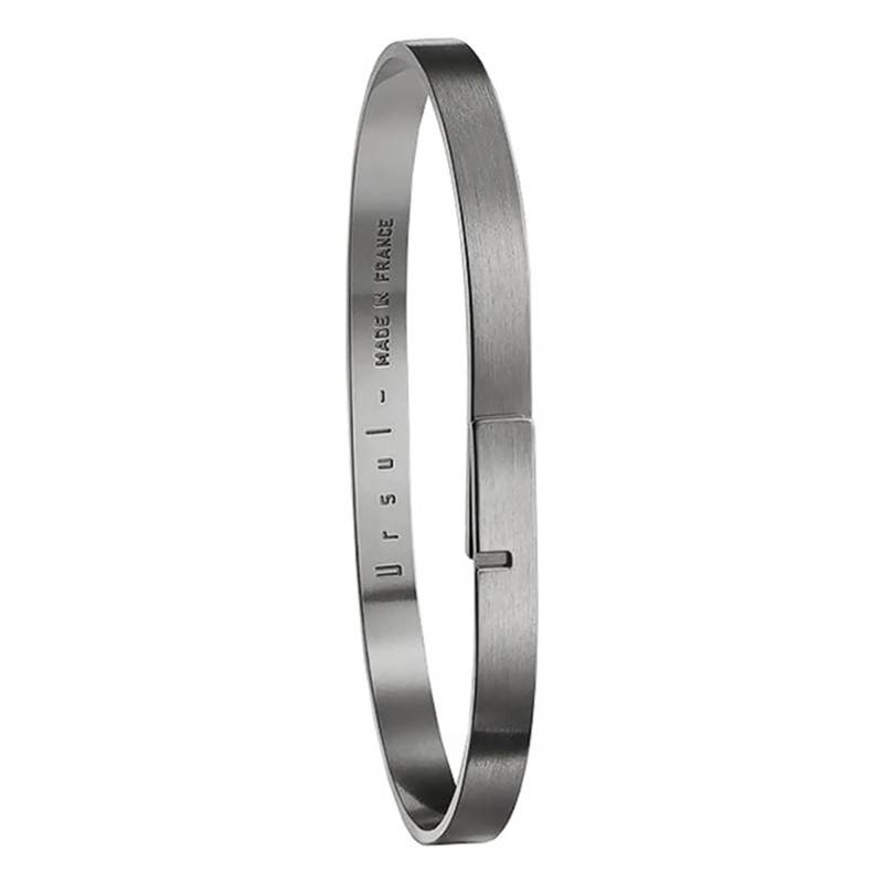 925 Silver & Ruthenium Saturne 5 Bangle, Length 15.5 cm to 18.5 cm, Width 5 mm - Ursul