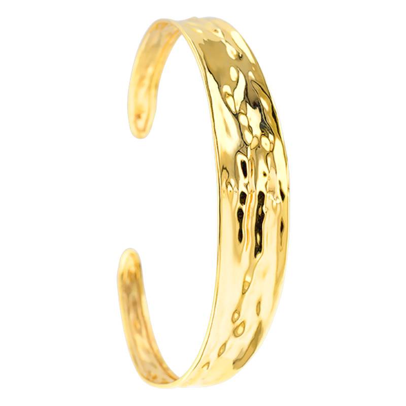 9K Yellow Gold Small Crinkle Bangle - Maison Ballet by Scarlett