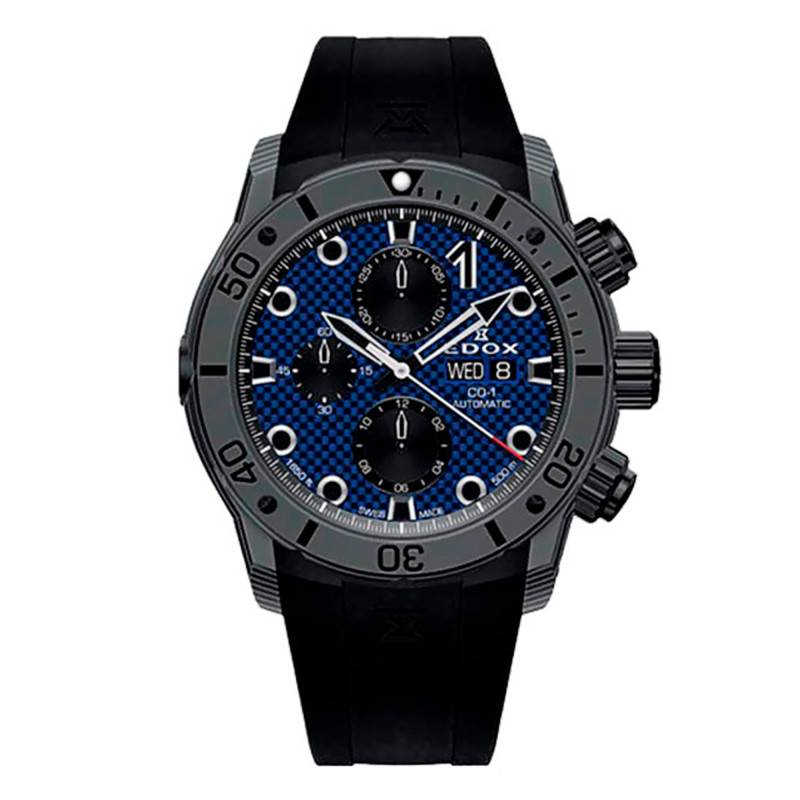 CO-1 Chronograph Automatic Watch 01125-CLNGN-BUNN - Edox