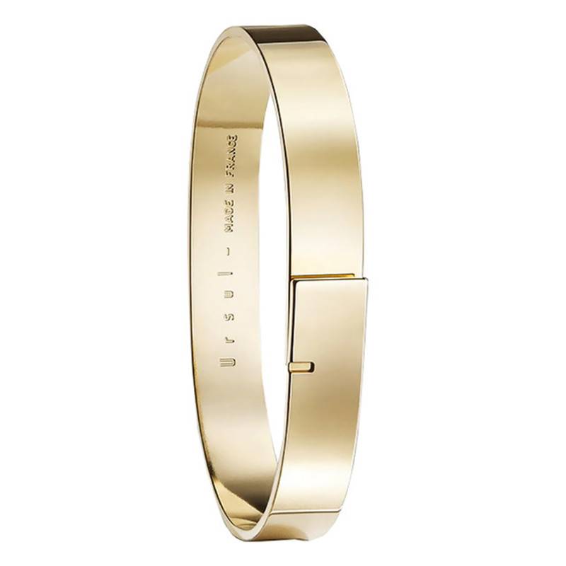 Saturne 9 925 Silver Vermeil Bangle, Length 14.5 cm to 16.5 cm, Width 9 mm - Ursul