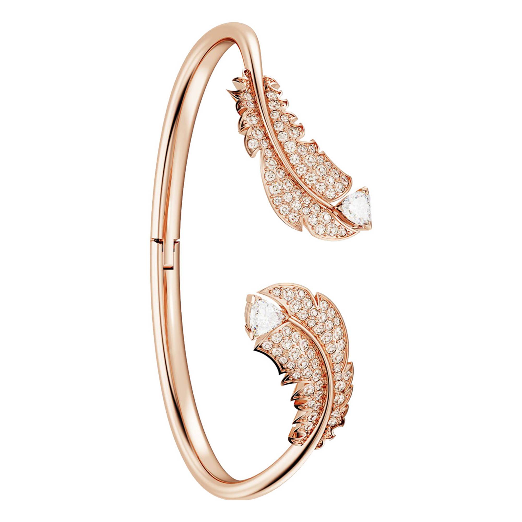 Jonc Swarovski Bracelet Swarovski Femme Or Rose Bracelet-jonc