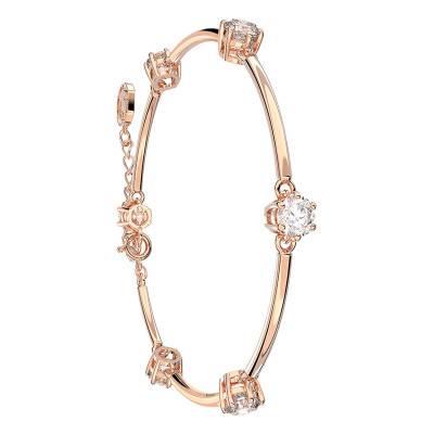 Bracelet Jonc Constella Métal Doré Rose & Cristaux Blancs - 5654495 - Swarovski