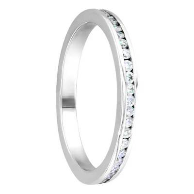 Alliance Sanaga en Or Blanc 750 & Diamants H/P1, Largeur 2,30 mm - Gaïa