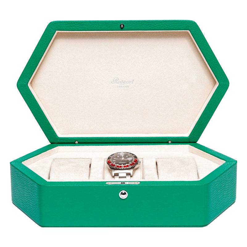 Green Portobello 3 Watch Box TA44 - Rapport London