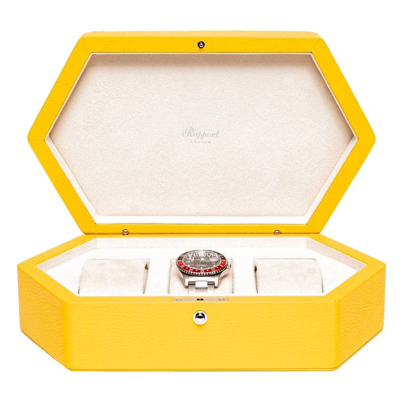 Yellow Portobello 3 Watch Box TA41 - Rapport London