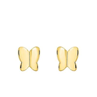 Boucles d'Oreilles Papillons Or Jaune - Emanessence