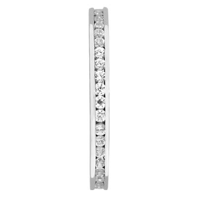 Alliance Sanaga en Or Blanc 750 & Diamants H/SI1, Largeur 2,30 mm - Gaïa