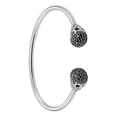 Bracelet Jonc Tête de Mort Avec Pavé, Longueur 16 à 18 cm, Largeur 3,00 mm - AR083-643-11 - Thomas Sabo