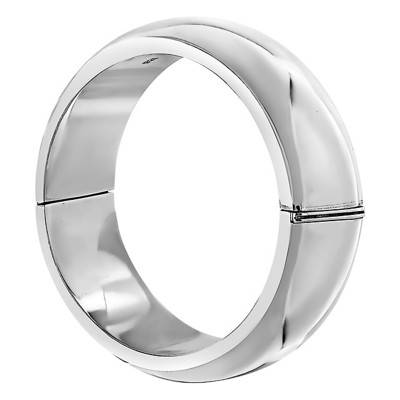 925 Silver Bangle Bracelet, Length 19 cm, Diameter 6 cm, Width 20 mm - Guiot De Bourg