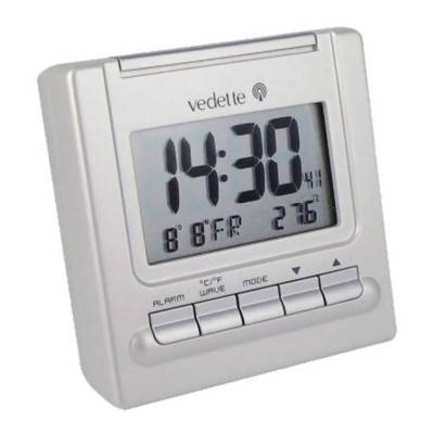 Réveil LCD Blanc VR30023 - Vedette