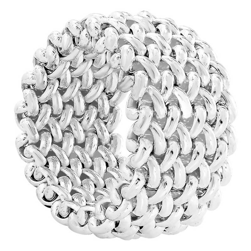 925 Silver Milanese Mesh Ring - Guiot De Bourg