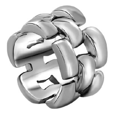 Bague maille grain de riz en argent 925 - Guiot De Bourg