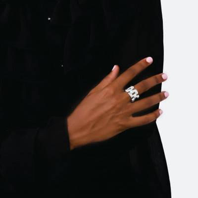 925 Silver Rice Grain Link Ring - Guiot De Bourg