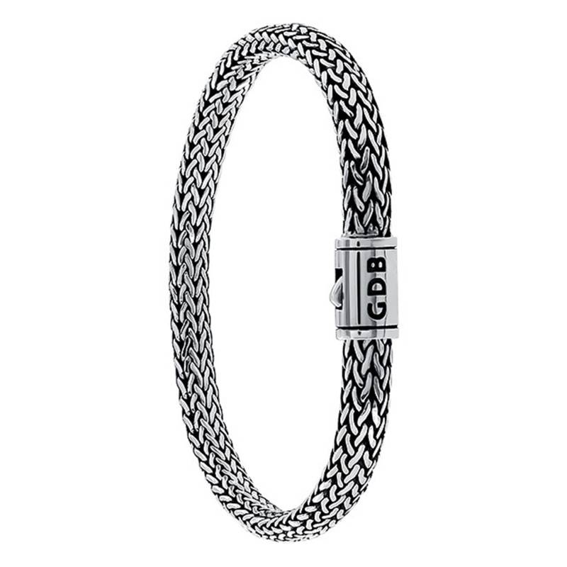 925 Silver Braided Snake Chain Bracelet, 22 cm - Guiot De Bourg