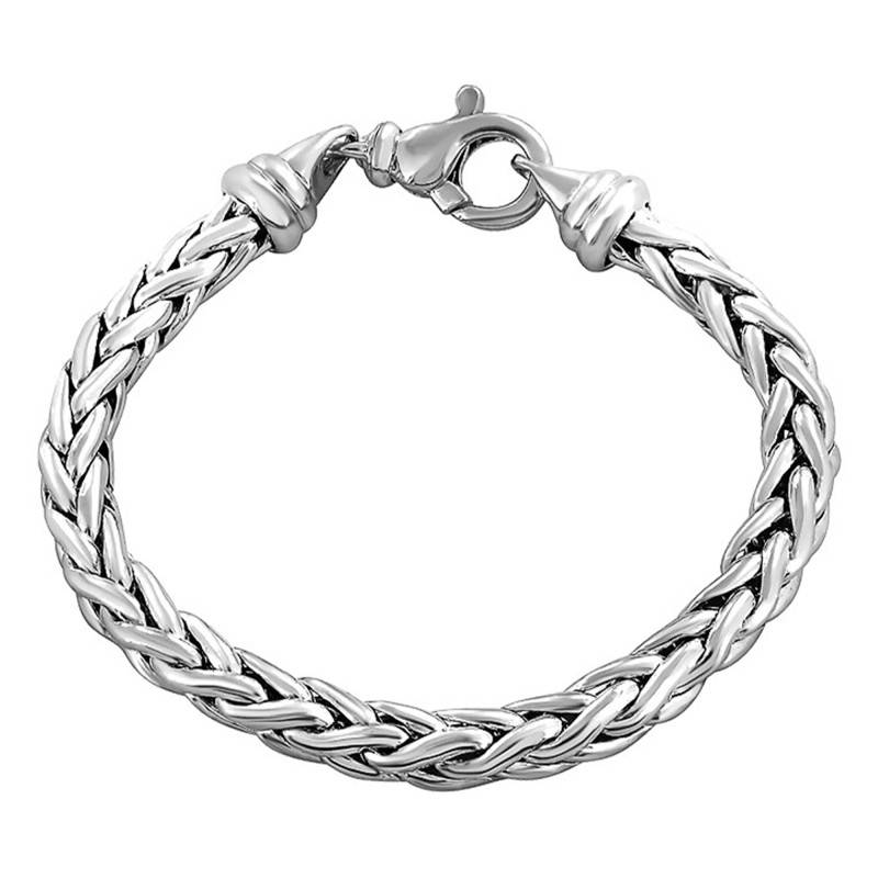 925 Silver Palm Link Bracelet M, Length 18.5 cm - Guiot De Bourg