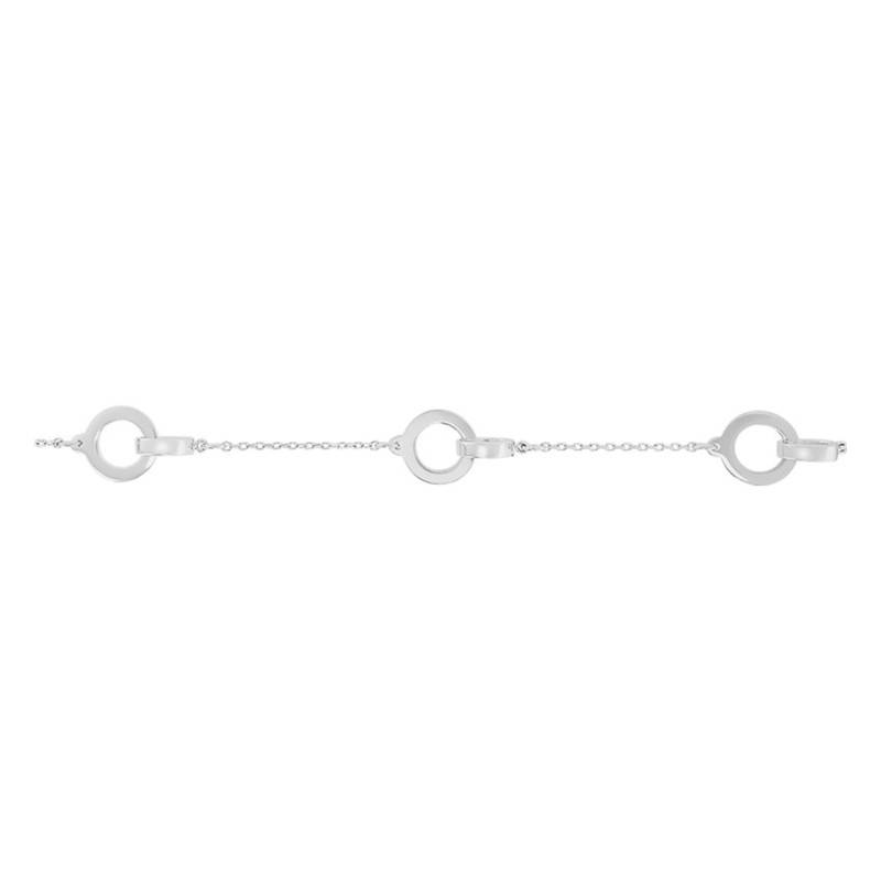 925 Silver 3D Trio Bracelet, Adjustable Length 18.5 cm - Guiot De Bourg